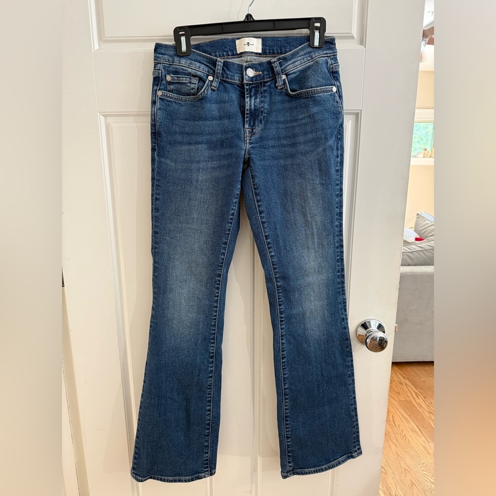 7 For All Mankind Blue Boot Cut Jeans